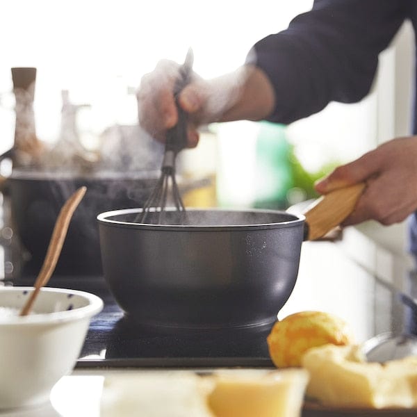 Ikea HUSKNUT - Casserole, non-stick coating black,1.8 l