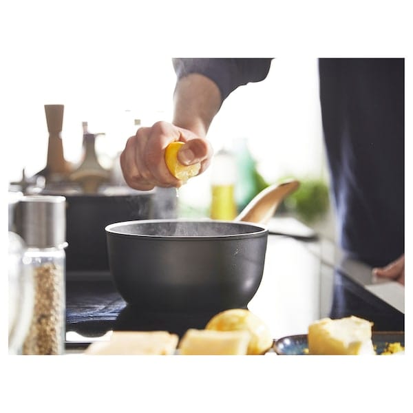Ikea HUSKNUT - Casserole, non-stick coating black,1.8 l