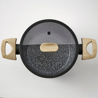 HUSKNUT - Pot with lid, non-stick coating black,2.7 l