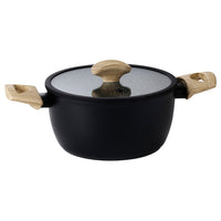 HUSKNUT - Pot with lid, non-stick coating black,2.7 l