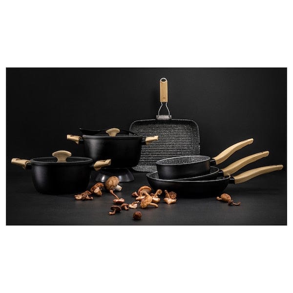 Ikea HUSKNUT - Pot with lid, non-stick coating black,2.7 l