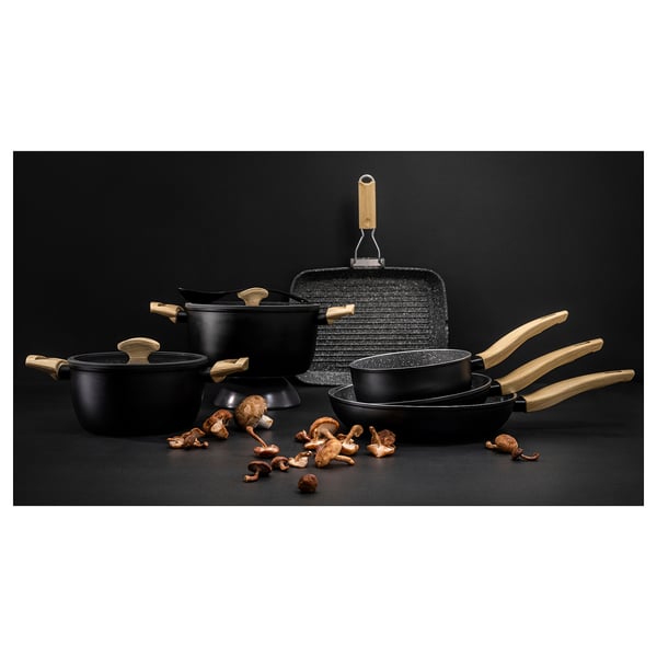 HUSKNUT pot with lid, non-stick coating black, 2.7 l