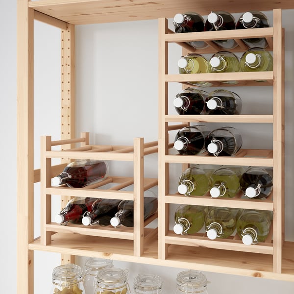HUTTEN 9-bottle wine rack, solid wood, 33x34x30 cm