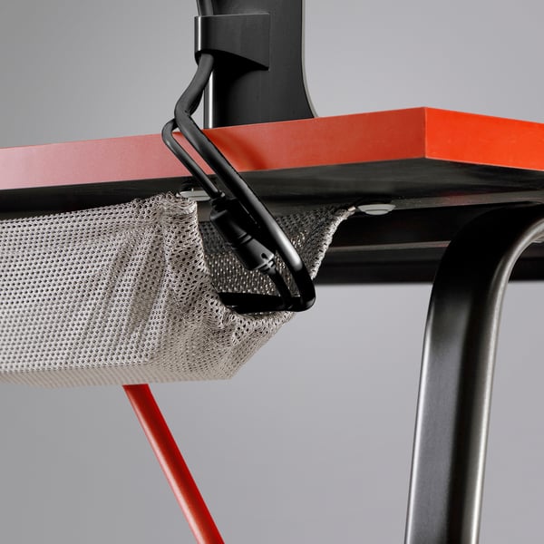 HUVUDSPELARE gaming desk, black, 140x80 cm