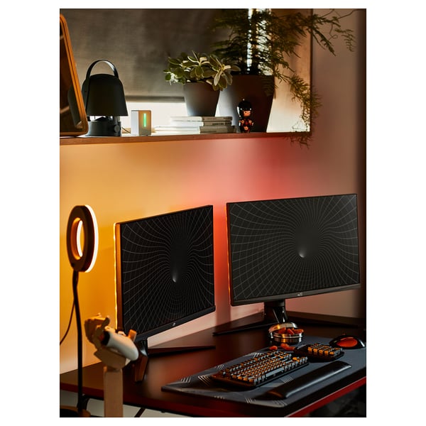 HUVUDSPELARE gaming desk, black, 140x80 cm