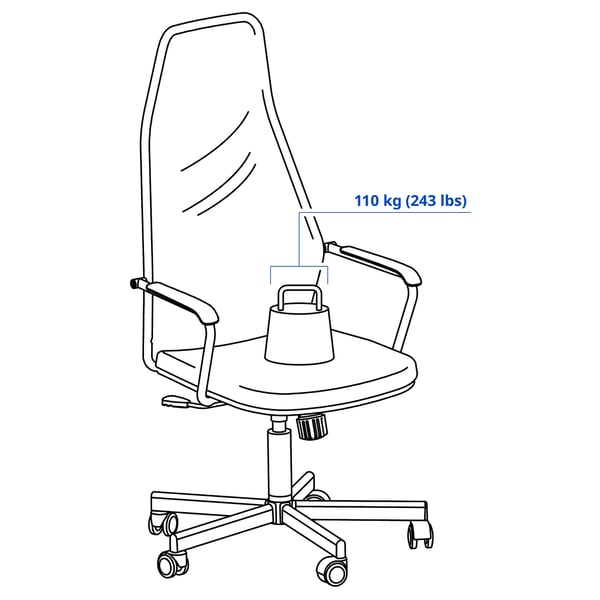 HUVUDSPELARE gaming chair, black, 46x62x54 cm