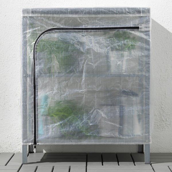Ikea HYLLIS - Shelving unit with cover, transparent, 60x27x74 cm
