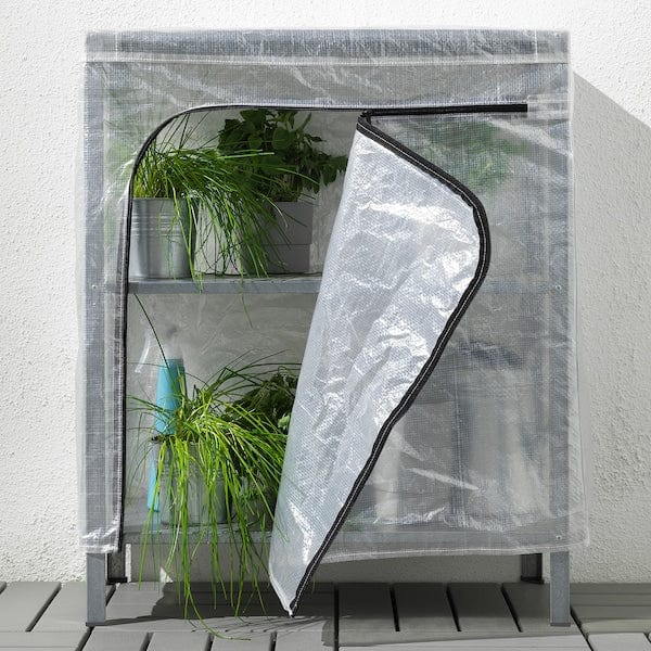 Ikea HYLLIS - Shelving unit with cover, transparent, 60x27x74 cm