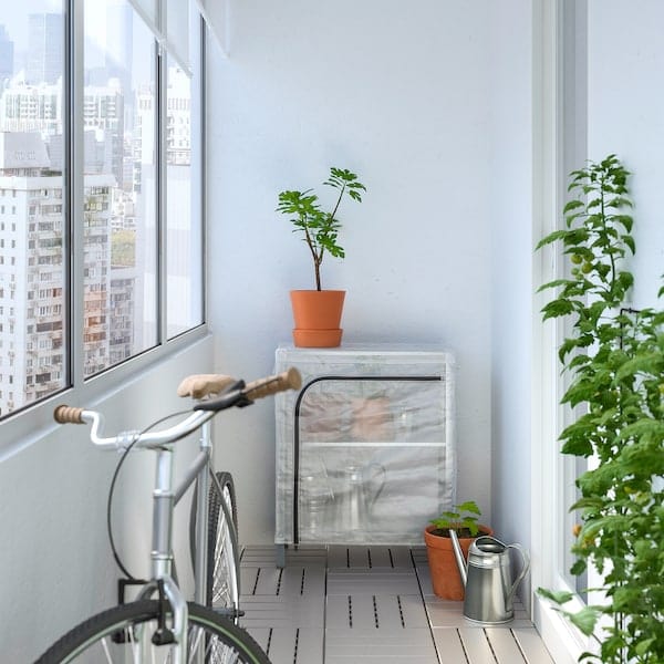 Ikea HYLLIS - Shelving unit with cover, transparent, 60x27x74 cm