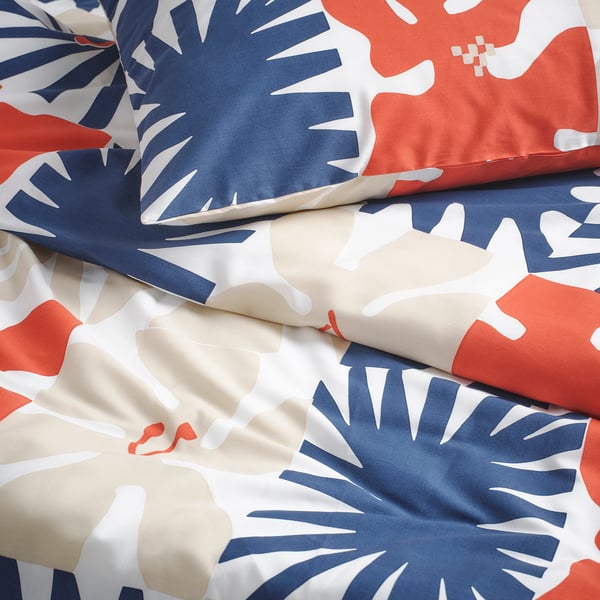 HYLSNEJLIKA - HYLSNEJLIKA Duvet cover and 2 pillowcases, multicolour, 240x220/50x80 cm
