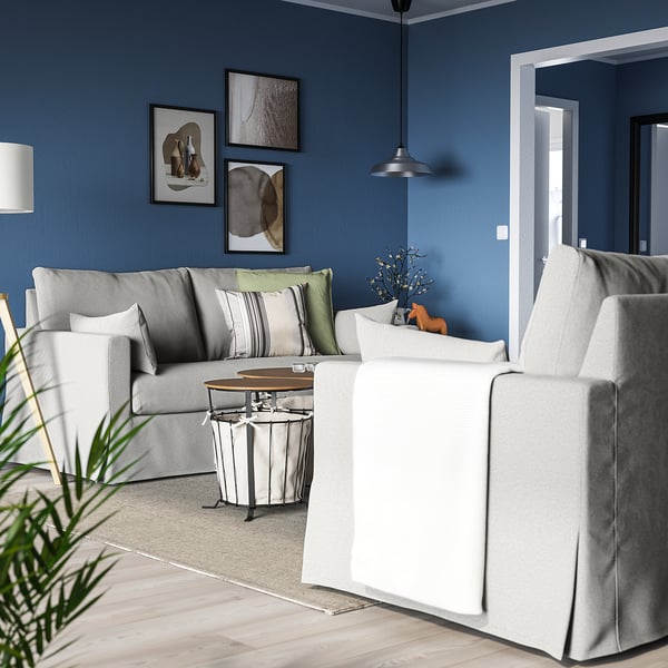 HYLTARP 2-seat sofa, Tallmyra white/black, 182 cm