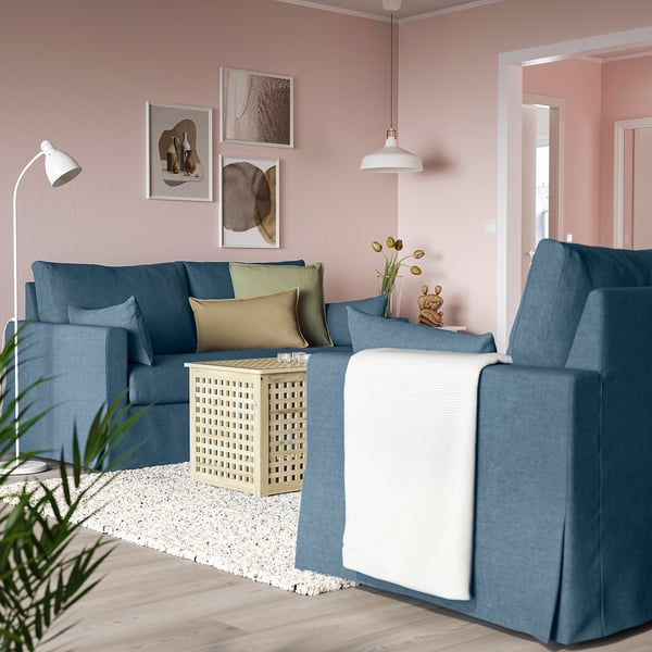 HYLTARP - 2-seater sofa, Tallmyra blue ,