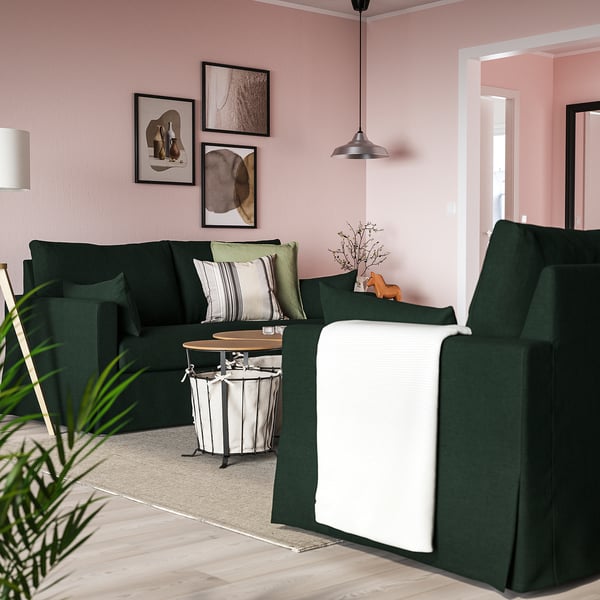 HYLTARP - 2-seater sofa, Tallmyra dark green ,