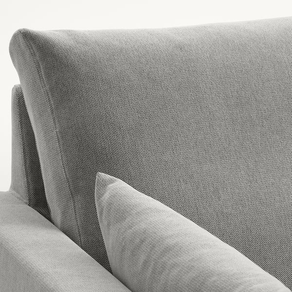 HYLTARP - 3-seater sofa/chaise-longue, right, Tallmyra white/black ,