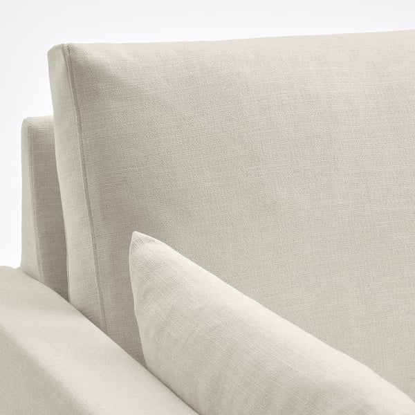 HYLTARP 3-seat sofa w chaise longue, left, Gransel natural, 262 cm