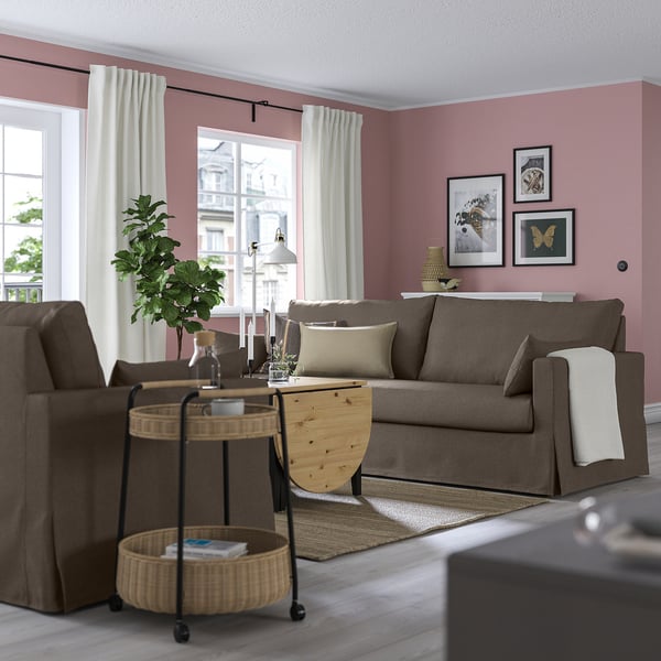 HYLTARP 3-seat sofa, Gransel grey-brown, 232 cm