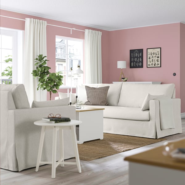 HYLTARP 3-seat sofa, Gransel natural, 232 cm