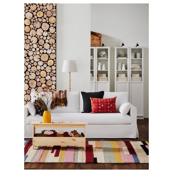 HYLTARP 3-seat sofa, Hallarp white, 232 cm