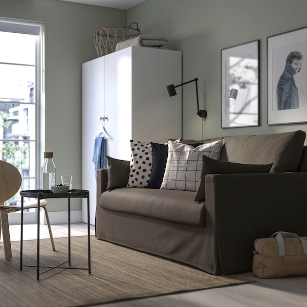Ikea HYLTARP - 2-seater sofa bed, Gransel dove grey ,
