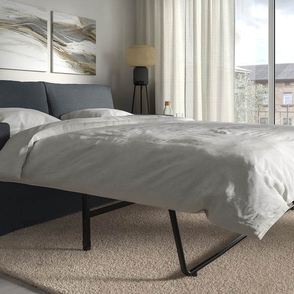 HYLTARP 2-seat sofa-bed, Gransel grey, 182 cm