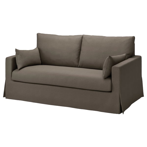 HYLTARP cover for 2-seat sofa, Gransel grey-brown