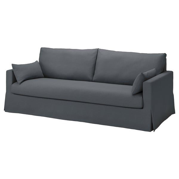 HYLTARP cover for 3-seat sofa, Gransel grey