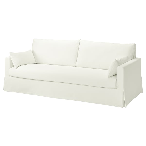 HYLTARP cover for 3-seat sofa, Hallarp white