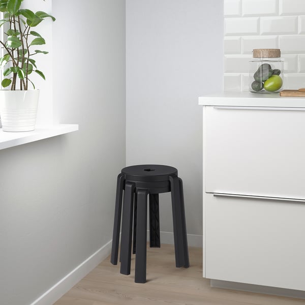 IBBARBO - Stool, dark grey