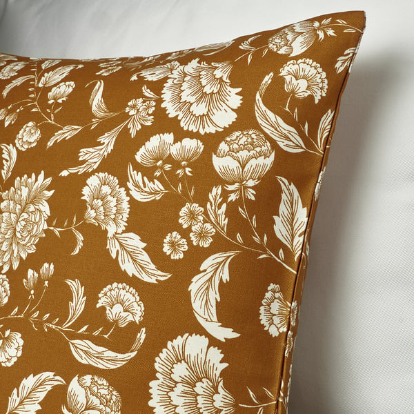 IDALINNEA cushion cover, yellow-brown, 50x50 cm