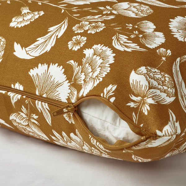 IDALINNEA cushion cover, yellow-brown, 50x50 cm