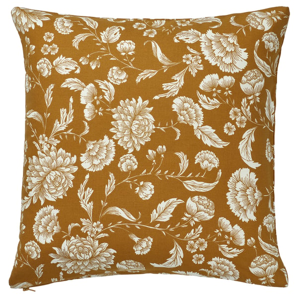 IDALINNEA cushion cover, yellow-brown, 50x50 cm