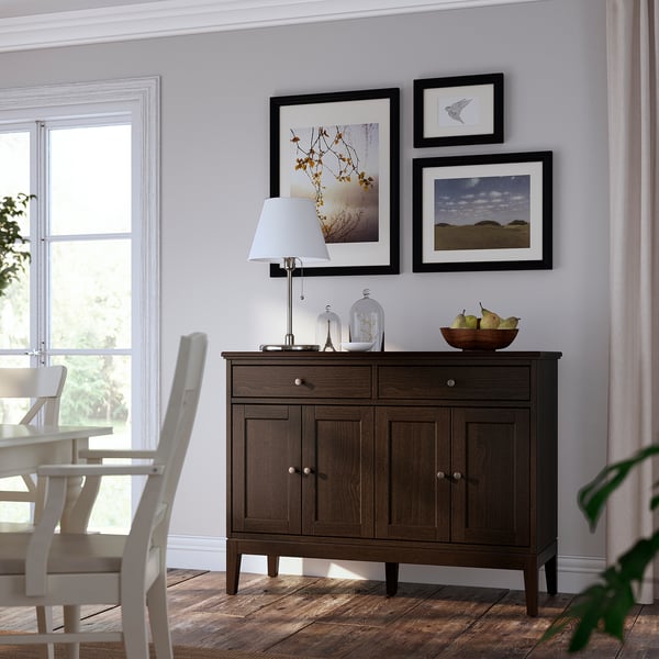 IDANÄS - IDANÄS Sideboard, dark brown stained, 124x50x95 cm