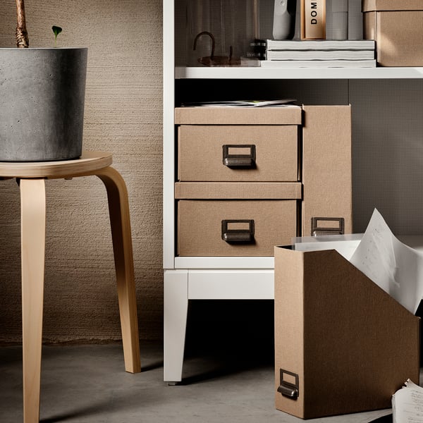 IDANÄS storage combination w glass doors, white, 244x39x211 cm