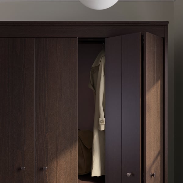 IDANÄS - IDANÄS Wardrobe combination, dark brown, 180x59x211 cm