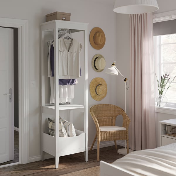 IDANÄS open wardrobe, white, 59x211 cm