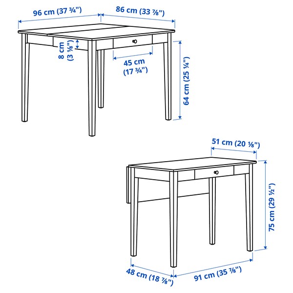 IDANÄS / INGOLF Table and 1 chair - white/Hallarp beige ,