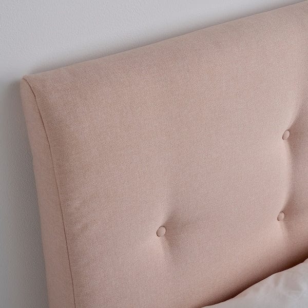 IDANÄS Upholstered storage bed Gunnared pale pink 140x200 cm , 140x200 cm