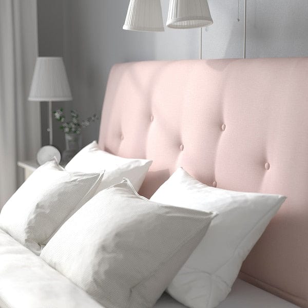 IDANÄS Upholstered storage bed Gunnared pale pink 140x200 cm , 140x200 cm