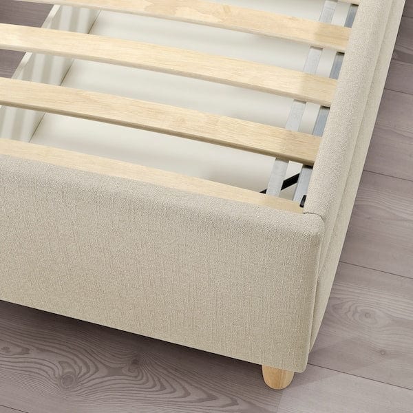 Ikea IDANÄS - Upholstered bed with drawers, Naggen beige,160x200 cm