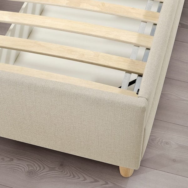 Ikea IDANÄS - Upholstered bed with drawers, Naggen beige,180x200 cm