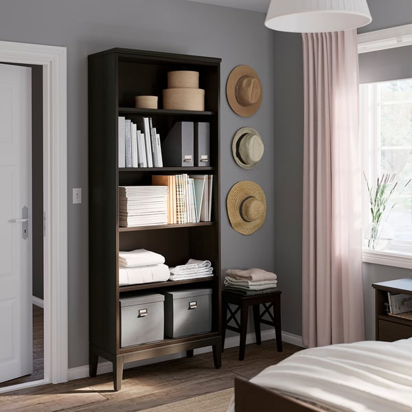 IDANÄS bookcase, dark brown stained, 81x39x211 cm