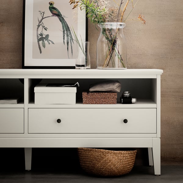 IDANÄS - IDANÄS TV bench, white, 162x40x63 cm