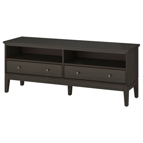 IDANÄS TV bench, dark brown stained, 162x40x63 cm