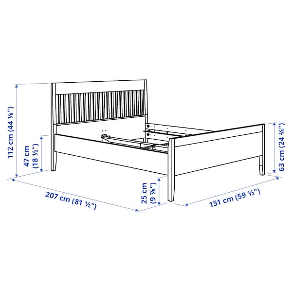 Ikea IDANÄS - 4-piece bedroom set, dark brown,140x200 cm