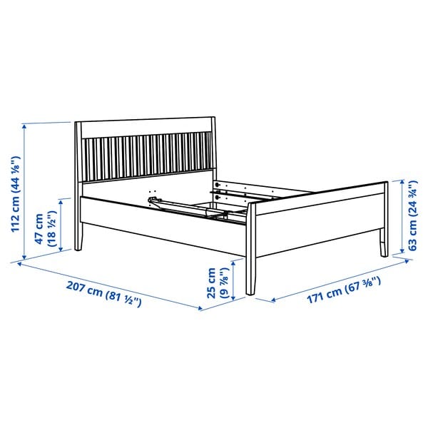 Ikea IDANÄS - 4-piece bedroom set, dark brown,160x200 cm