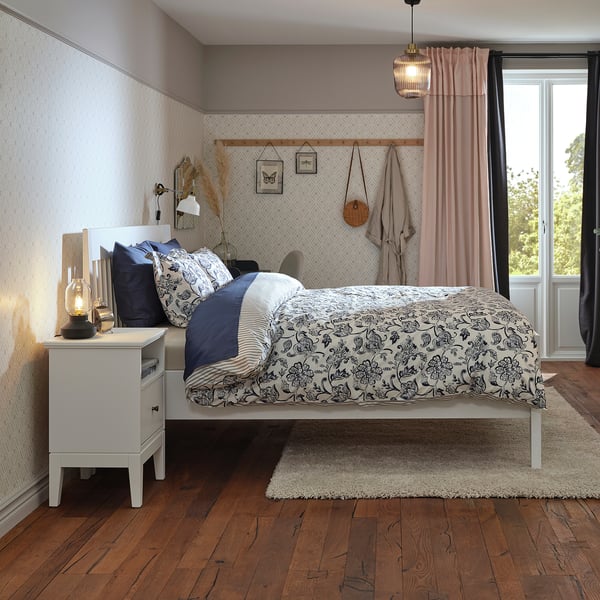 IDANÄS bed frame, white/Leirsund, 180x200 cm