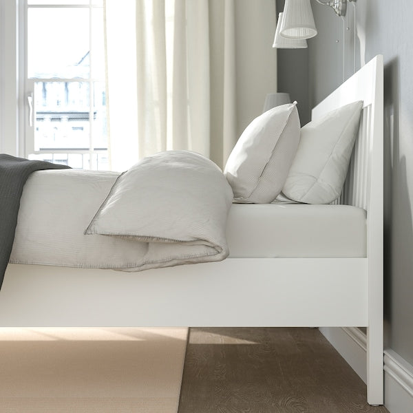 IDANÄS Bed frame - white/Leirsund 160x200 cm , 160x200 cm