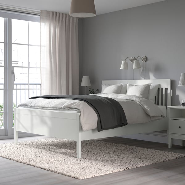 IDANÄS bed frame, white/Luröy, 140x200 cm