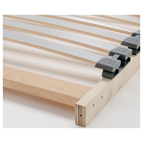 IDANÄS bed frame with storage, white/Lönset, 180x200 cm