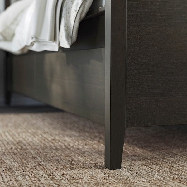 Ikea IDANÄS Bed frame with storage, dark brown/Lindbåden, 90x200 cm